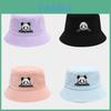 Panda Embroidered Fisherman Hat For Women Summer Sun Protection Casual Style