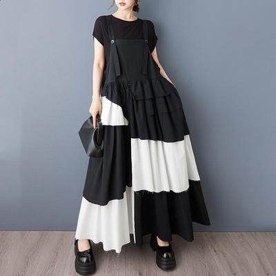 Ärmelloses Trägerkleid in Übergröße, Vintage, neu in Kleidern für Damen, lässig, locker, lang, Frühlings-/Sommerkleid