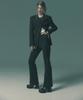 RACLEUR Ra Semi Bootcut Wool Slacks [Black]