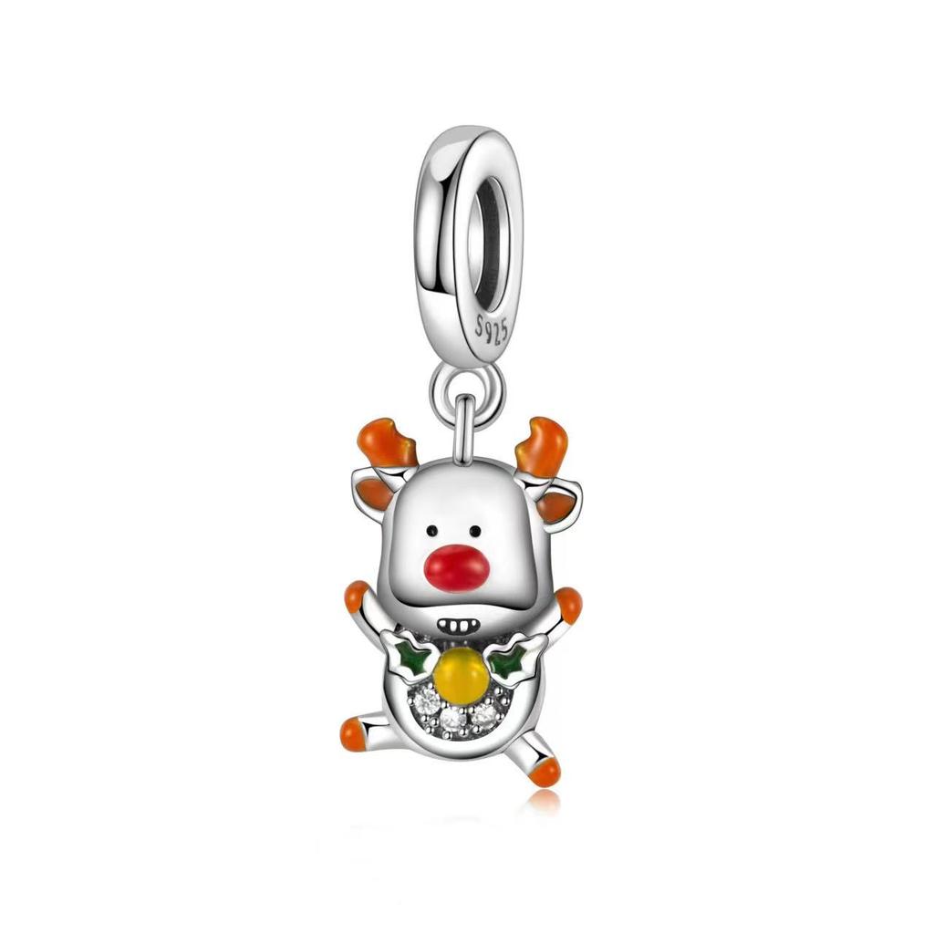 New Fashion Christmas Series Snowman Christmas Hat Elk Charms Fashion Pendant Fit Original Bracelets Diy Women Jewelry Gift