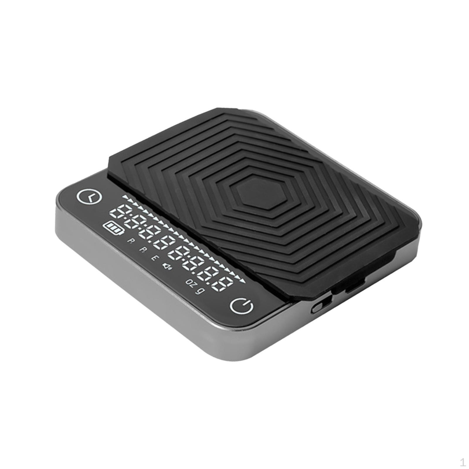 

Coffee Scale Electronic Food with Automatic Timing Veggie Weighing Rechargeable for Pour over grey