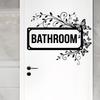Black Butterfly Bathroom Door Sticker, Home Decor Wall Sticker