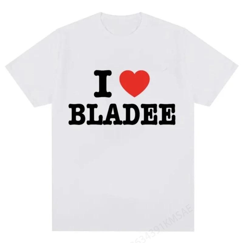 I Love Bladee Drain Gang Print T Shirts Summer Men Women Clothing Fashion T-Shirt Casual Cozy Cotton Short Sleeve T-shirts Tops