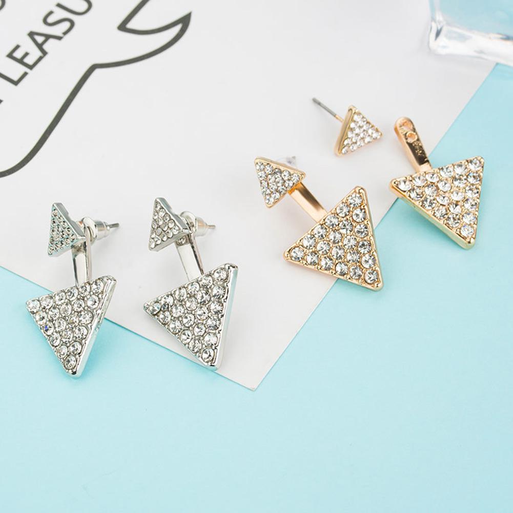 Simple Modern Women Ladies Triangle Ear Stud Earrings Party Jewelry