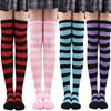 Thigh High Stockings Womens Striped Ladies Girls Black White pink Long Over Above Knee Socks femboy Cosplay Lolita Harajuku Y2k