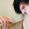 Korean Exquisite Tiger Eye Stud Earrings: Retro & High-End Niche Design