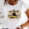 Summer Bee Animal Cartoon Cute Round Neck Pure Cotton Printed Unisexs and Womens Short Sleeved New Personalized Casual Tshirt