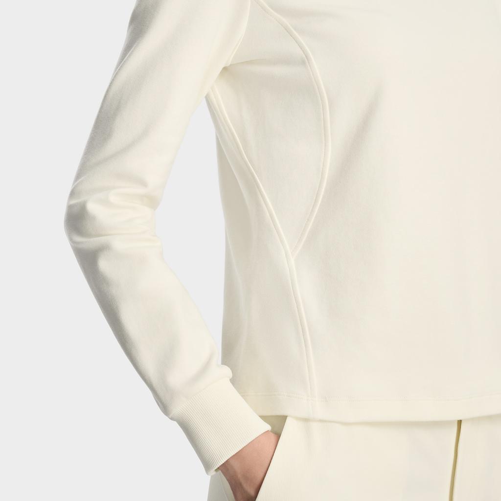 Fila White Fashion Simple Classic Casual Versatile Comfortable Relaxed Knit Crew Neck Pullover Long Sleeve T-Shirt Women tops F11W613210FIV