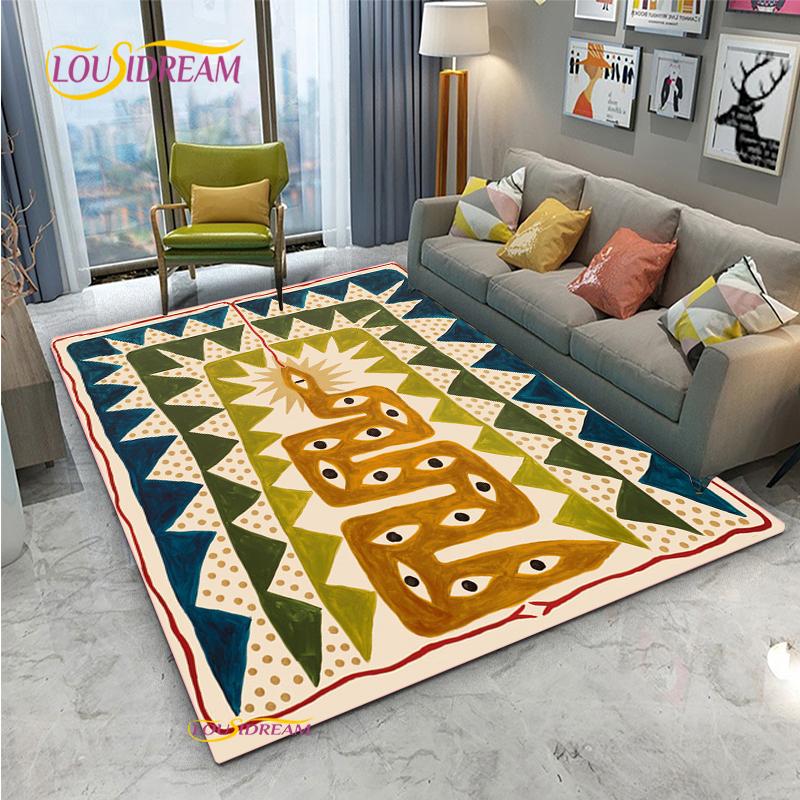 Ancient Egyptian Abstract Carpet for Living Room Bedroom Rug Kitchen Door Kids Unslip Floor Mats Photography Props Alfombra Rug