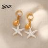 Versatile Skin Tone Earrings 1 Pair Women Earrings Starfish Shell