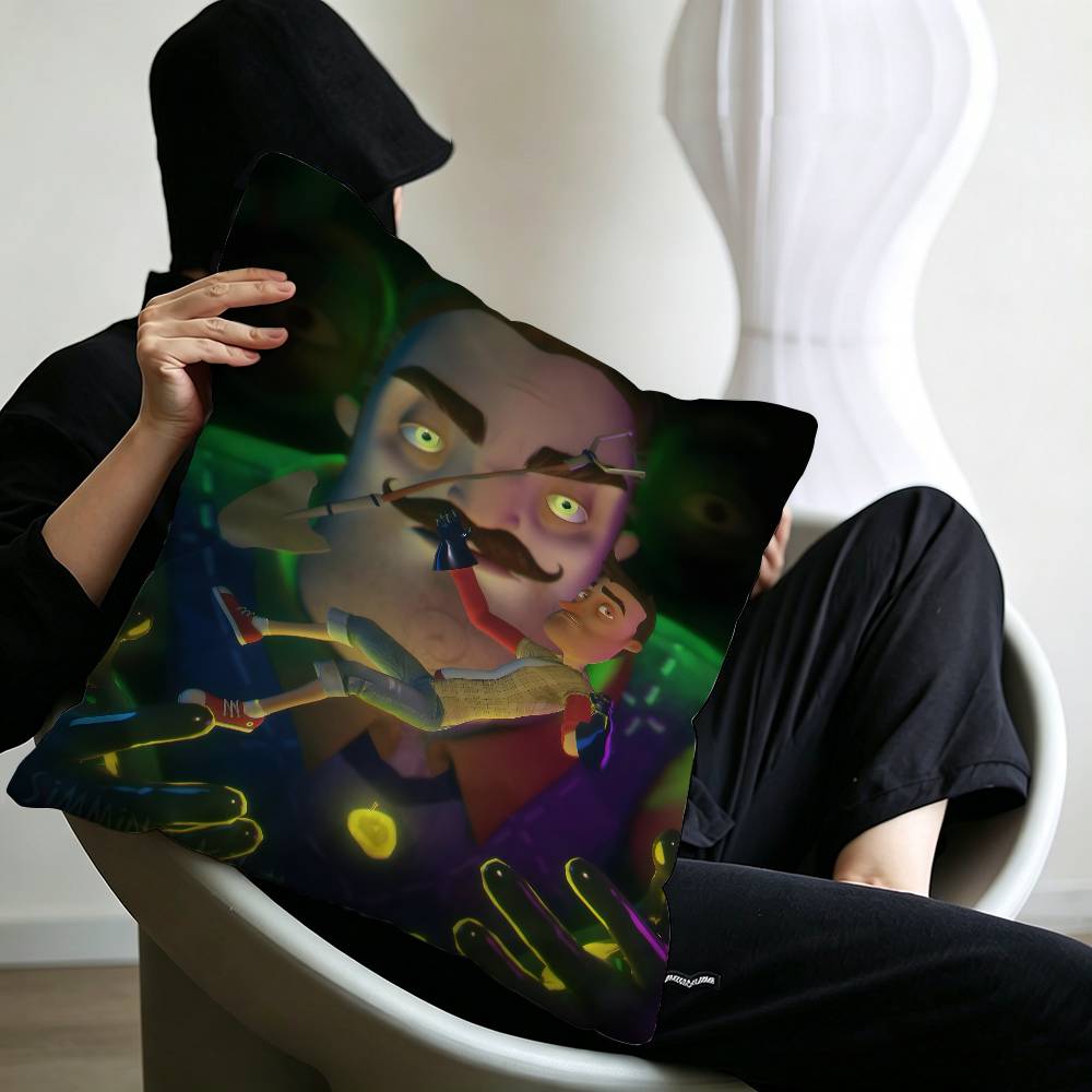 Game Hello NNeighbor  Cushion Cover Car Throw Pillow Case For Sofa Car Christmas Gift xcm xcm
