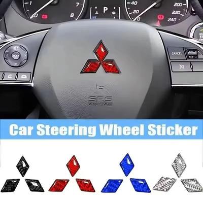 Epoxy Car Steering Wheel Center Emblem Sticker For Ralliart Cordia Pajero Outlander Eclipse Galant Mirage Accessories