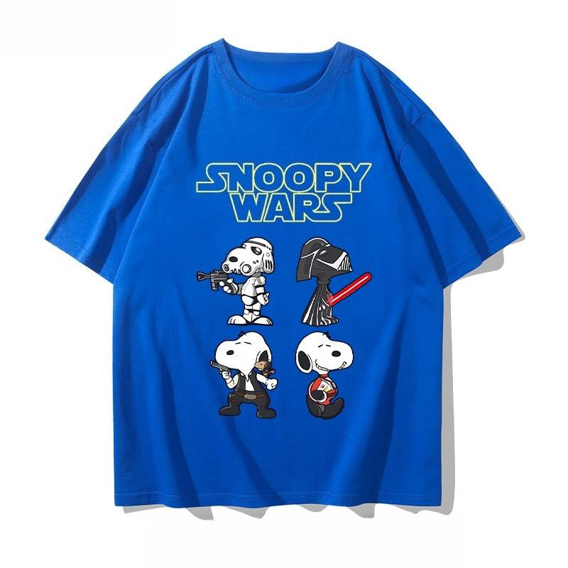 Snoopy Cartoon Anime Women T-shirt Summer Short Sleeve  Men Women Tee Shirts Tops 2026 New Fashion Couple Clothes Top