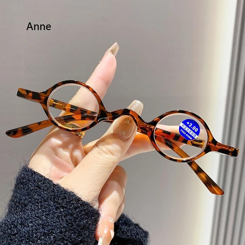 

New Retro Personality Mini Small Round Frame Reading Glasses for Men and Women Fashion Spring Foot Reading Glasses Eyeglasses 1