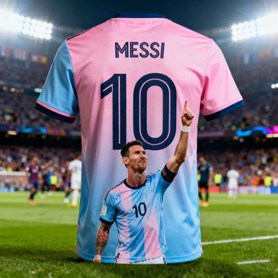 Camiseta de Fútbol Edición Especial MESSI para Hombres Mujeres Niños Camiseta de Fútbol Conmemorativa Secado Rápido Cómoda Ropa Deportiva