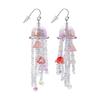 Fashionable Jellyfish Tassels Earrings Highlighting Portable Designs and Comfortable Wear Features for Trendy Women