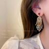 Diamond Flower Crystal Fringed Earrings Fashion Temperament Earrings Ethnic Style Earrings Wholesale Women