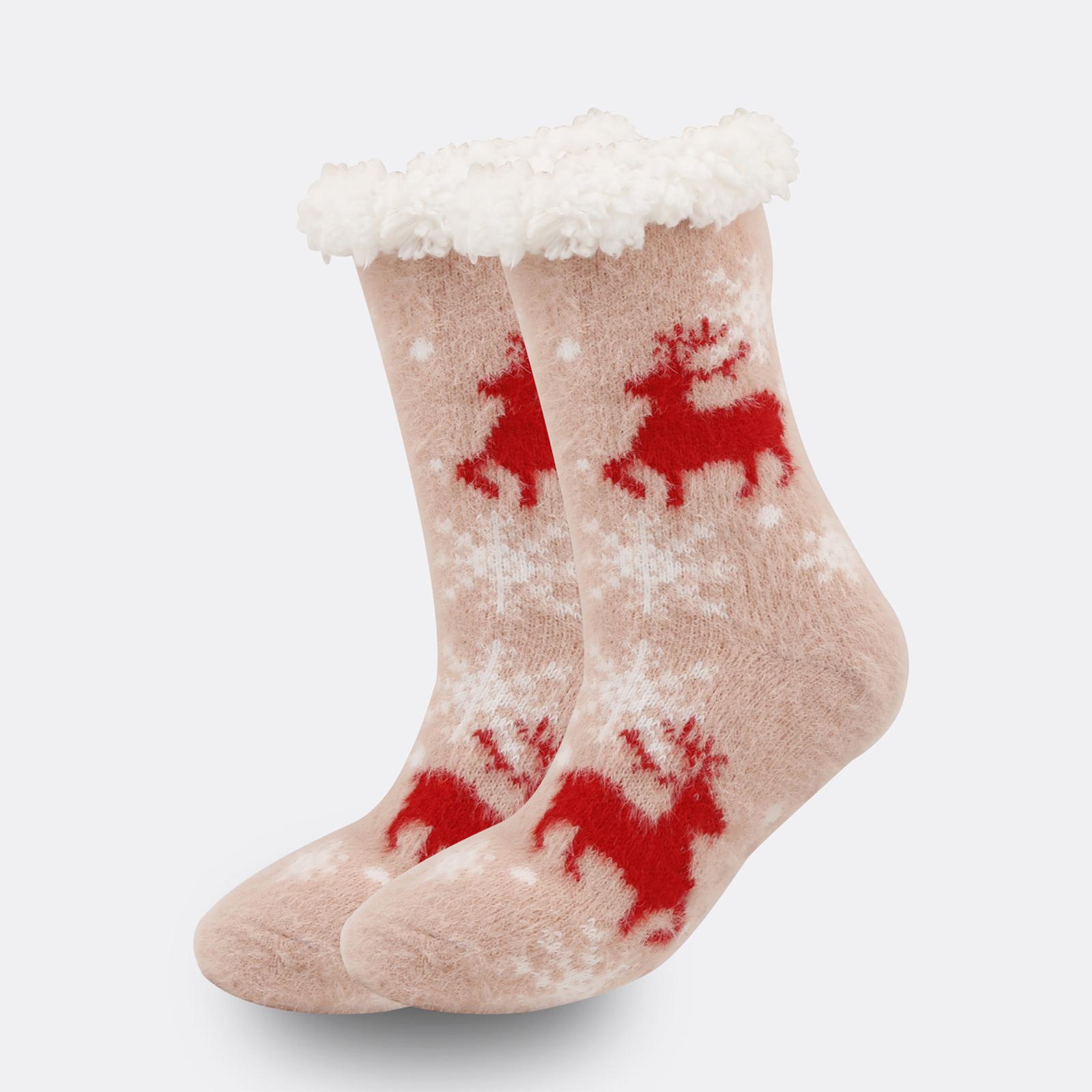 

Ladies Velvet Thickened Christmas Floor Socks, Adult Socks, Home Sleeping Socks, Tube Socks, Floor Socks, Covers One Size хаки