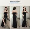 Elegant Strappy Slim Evening Dress for Sauna, KTV, and Karaoke