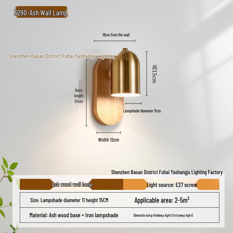 

Mid-Century North American Walnut Wall Lamp for Bedroom, Living Room, Stairway, or Entryway Warm Light Included