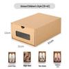 Thickened Kraft Paper Shoe Storage Drawer - Transparent, Dustproof, Corrugated Cardboard Box for Dorms & Homes