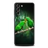 Custodia per Telefono Uccello Pappagallo Per Samsung Galaxy S26 Ultra S25 Plus S24 FE S23 S22 5G S21 S20 Cover Nera Morbida