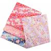 misaki Japanese Pattern Fabric Scraps Japanese Cut 24cm x 24cm Set, Floral, Metallic, Cotton, Fabric, Cloth, Stylish, Crafts, DIY, Handmade,