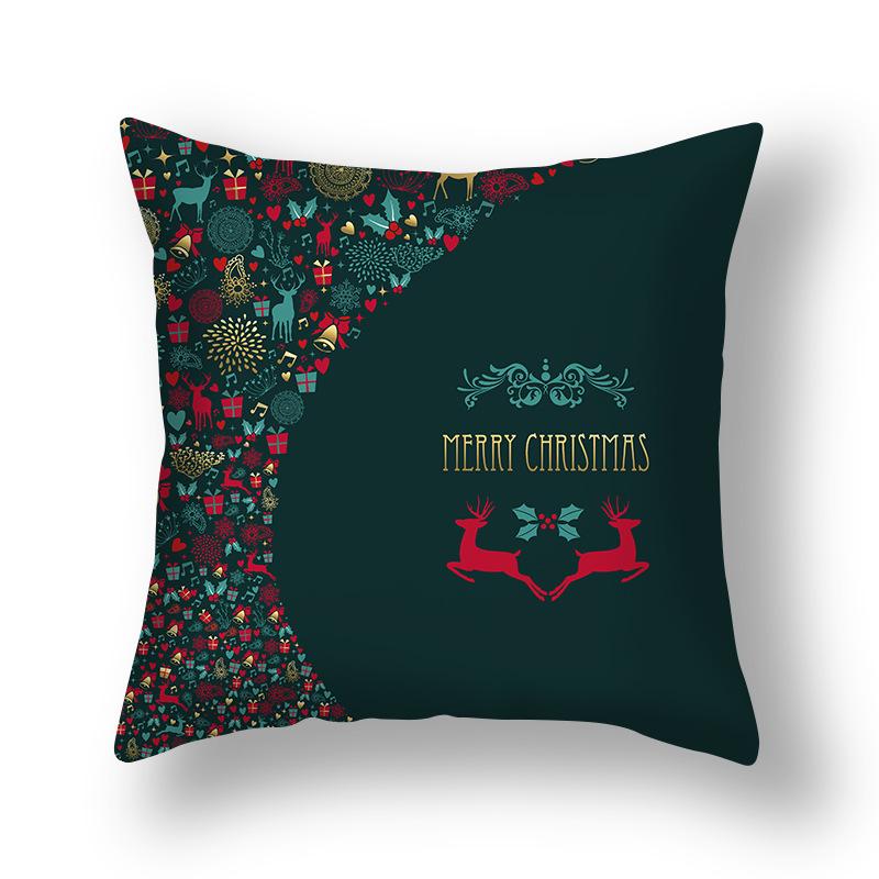 New Christmas Red and Green Pillowcases Printed Sofa Cushions New Home Christmas Pillowcases