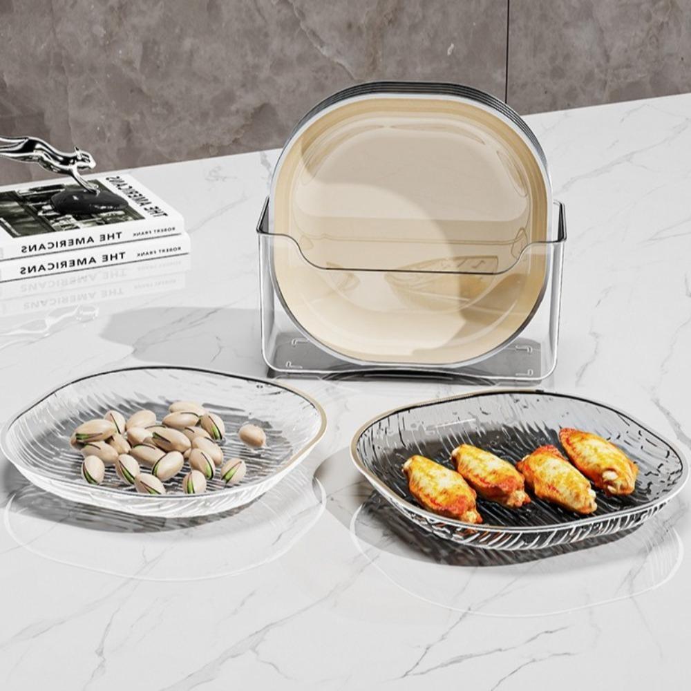 Plastic Candy Plate Transparent Dinner Plate Easy To Clean Fruit Plate  Kitchen