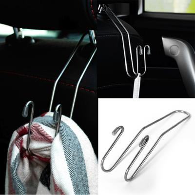 Universal Auto Car Seat Back Hook Vehicle Headrest Hanger Silver Holder