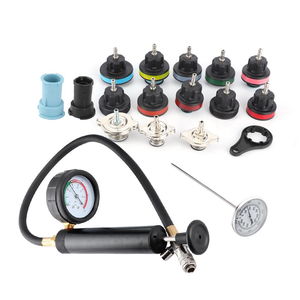 18pcs Water Tank Leak Detector Car Cooling System Tester Kit