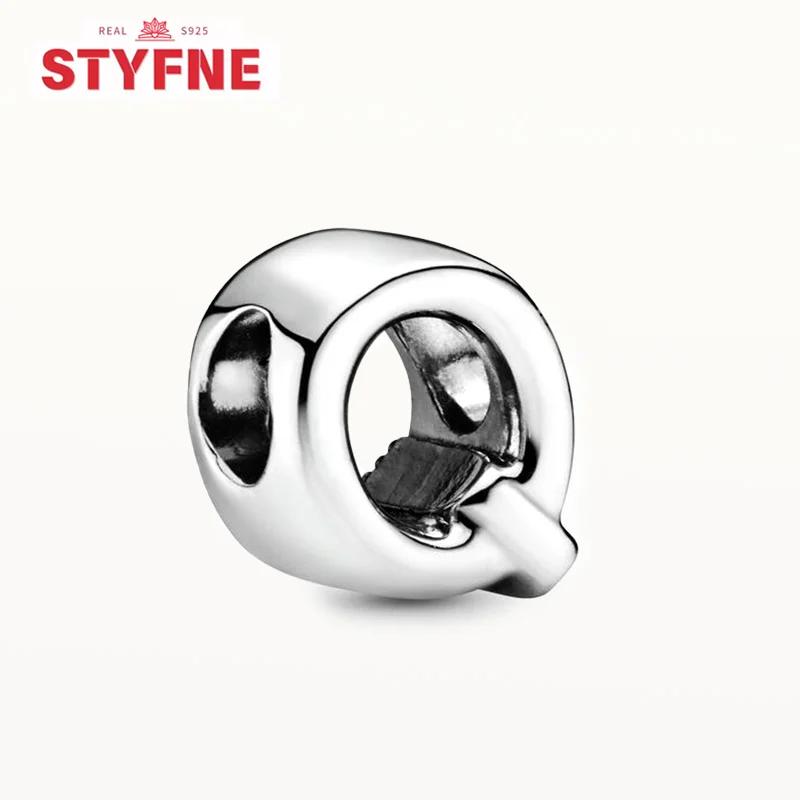 Silber 925 Alphabet-Anhänger A-Z 26 Buchstaben Feine Perlen für DIY Schmuckherstellung Geschenke für Frauen Armband
