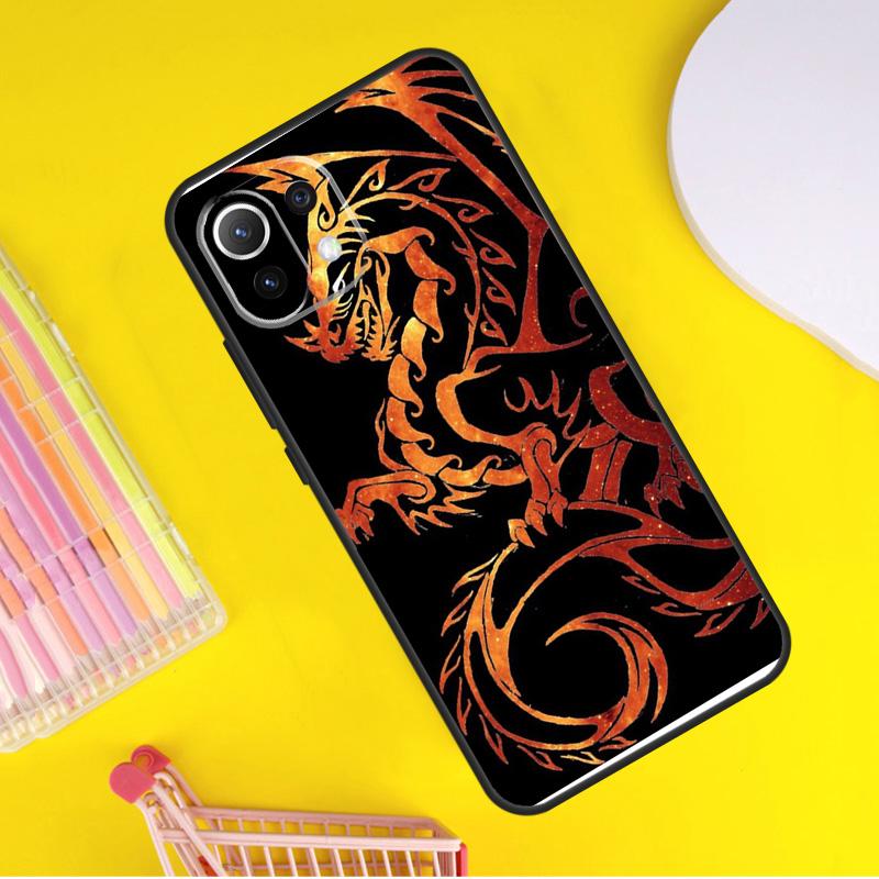 Asian Chinese Dragon Cover For Xiaomi 14 Ultra 13 11T 12T 13T 14T Pro POCO X6 X7 Pro X3 X5 F3 F5 F6 M6 Pro Case