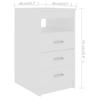 VidaXL Armoire à tiroirs Blanc 40x50x76 cm Bois d'ingénierie 801805