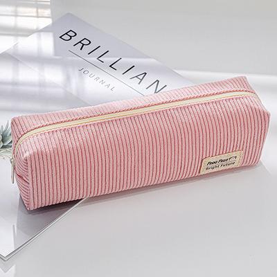 Retro Corduroy Effen Kleur Etui Minimalistische Opbergtas voor Schrijfwaren Potloodzakje Grote Capaciteit Potloodetui