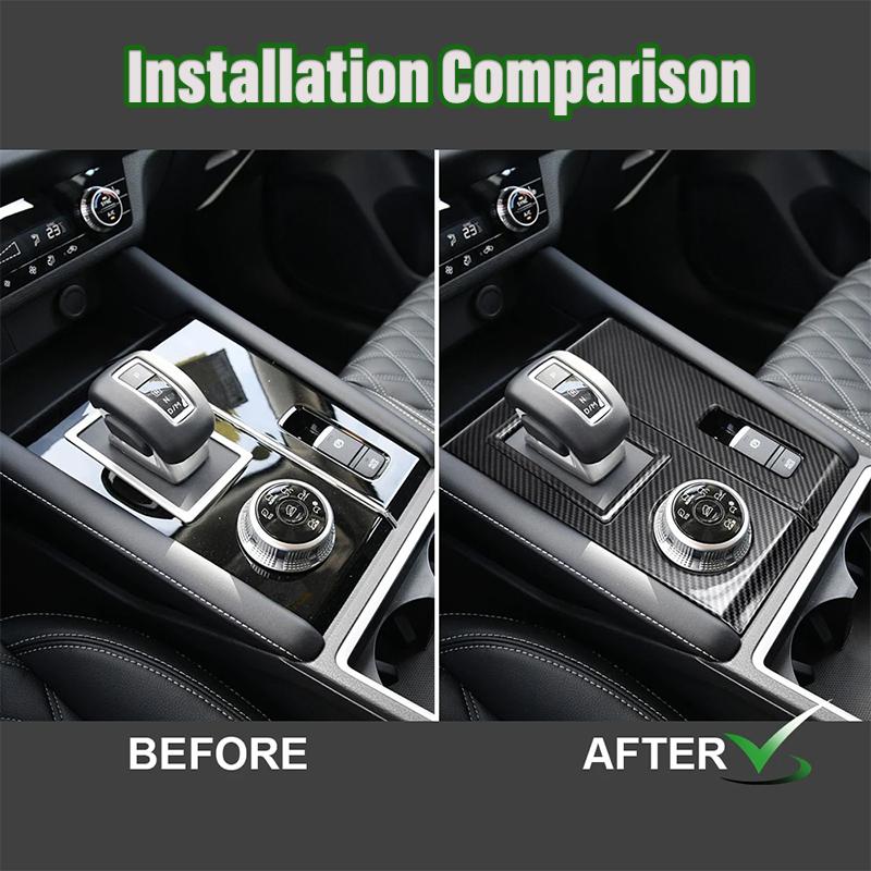 ABS Carbon Fiber Car Center Console Gear Shift Panel Cover Trim Sticker For Mitsubishi Outlander -2025 Interior Accessories