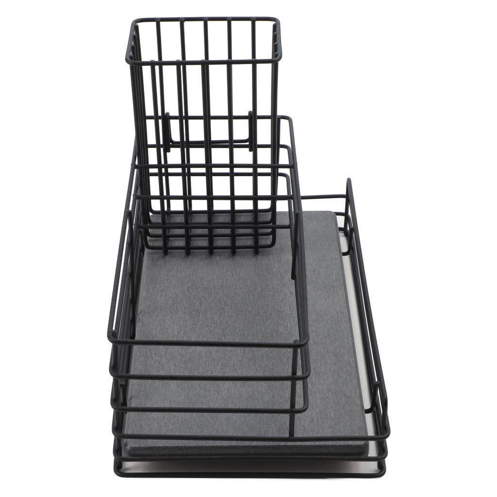 Dishwashing Area Sink Holder Water Absorbent Tray Carbon Steel Sponge Rack Sink Drainer 24x14x13.5cm Diatomite Stone Tray