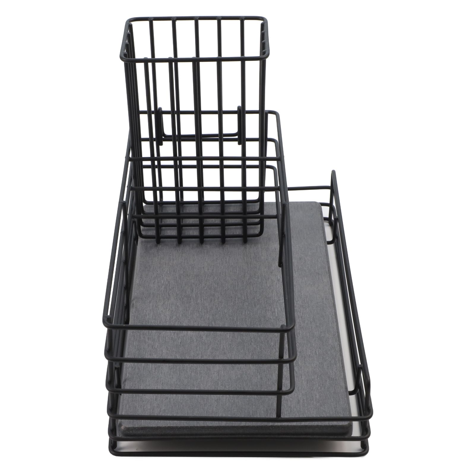 

Dishwashing Area Sink Holder Water Absorbent Tray Carbon Steel Sponge Rack Sink Drainer 24x14x13.5cm Diatomite Stone Tray CHINA