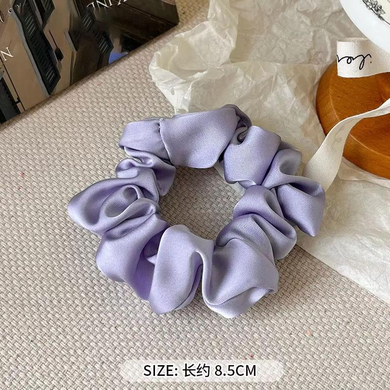 French Style Women Silk Scrunchie high sense Solid Color Hair Bands ladies Sports Dancing Ponytail Holder Hair Accessories Ties