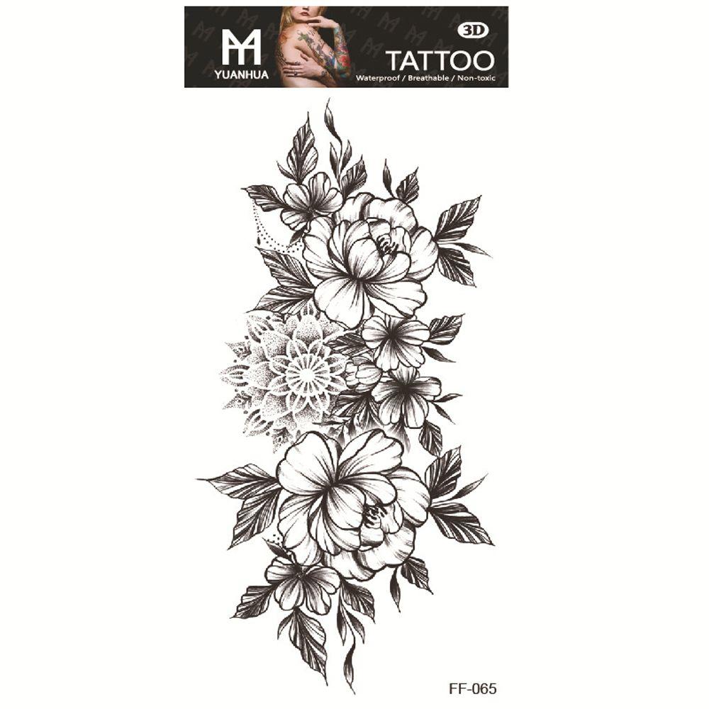 1 Sheet New Watercolor Flowers Tattoo Sticker Cherry Blossom Temporary Tattoo Water Transfer Body Art Decoration Petal Decals