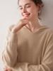 Damen Kapuzenpullover aus 100% reinem Kaschmir, locker gestrickt - Weich, luxuriös, einfarbig