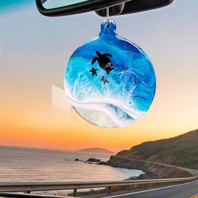 Zeeschildpad Acryl Ornamenten Oceaan-Thema Kerstboomversiering Feestelijke Schildpad Hanger Ornamenten voor Binnen Buiten