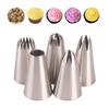 5Pcs Set Russian Icing Piping Nozzles 1M 2A 2D 2F 6B for Cake Fondant Decor Confectionery Flower Cream Kitchen Pastry Tools