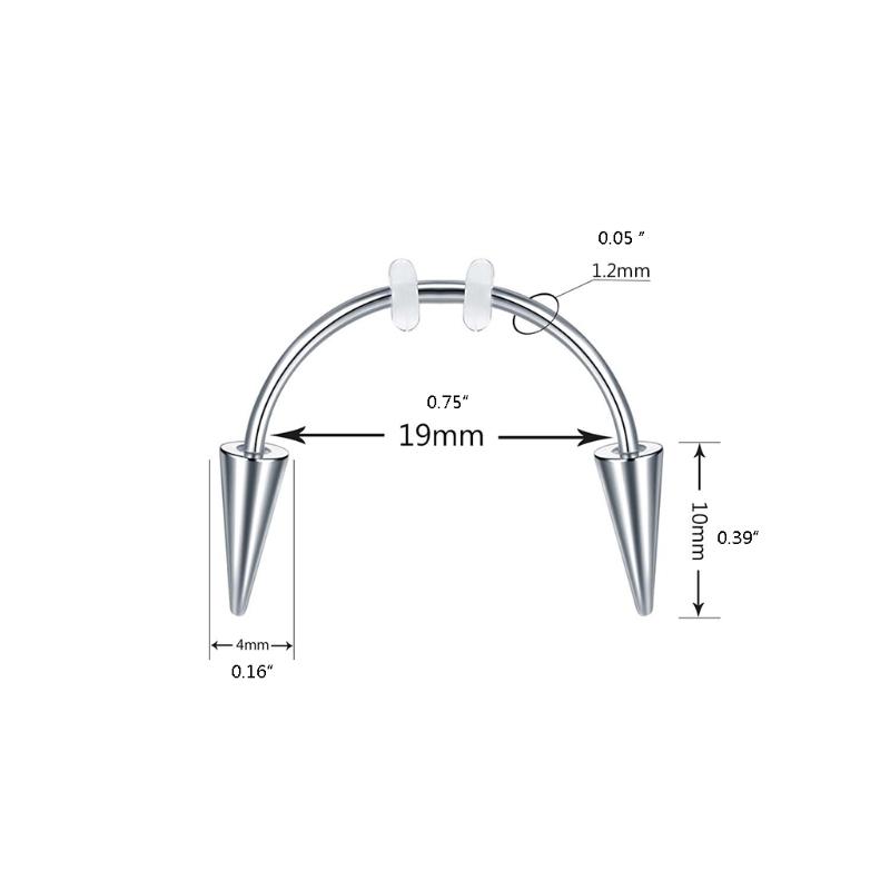 Nail Stainless Steel  Piercing Jewelry Septum Piercing Body Decorations for Vampire Fangs Zombie Teeth