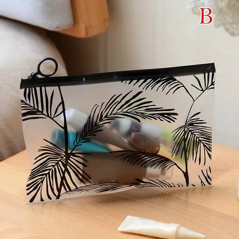 

Модный простой лист ПВХ пластиковая самозапечатывающаяся сумка на молнии прозрачная водонепроницаемая пылезащитная сумка для хранения файлов косметическая упаковка B 1Pcs