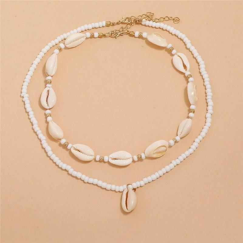 Clavicle Chain Multi- Accessory Bohemian Seed Bead Pendant Necklace