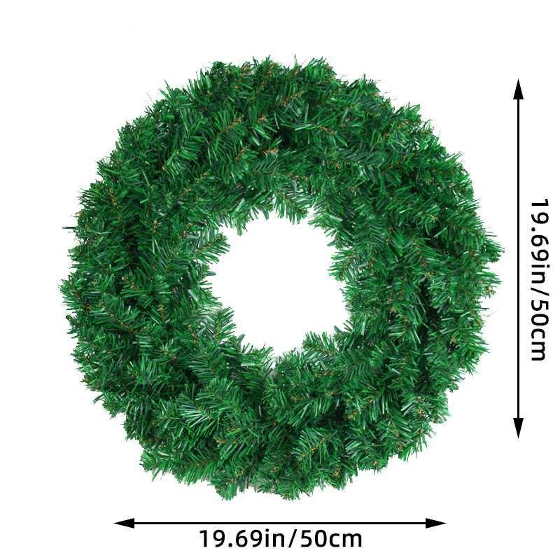 Round Christmas Decor Wreaths Home Party Wedding Decorative Garland Needlework Crafts Artificial Plants 30/40CM