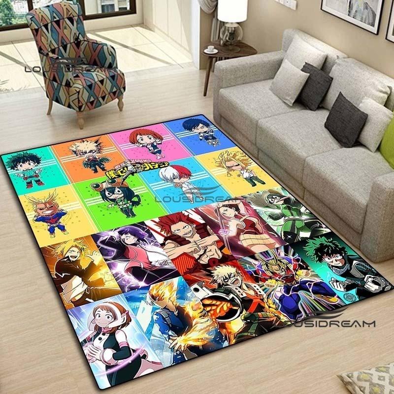 My Hero Academia Anime Koberec a kobereček Móda Domů Kreslený Dekorace Koberec obývací pokoj Ložnice Oblast Koberec pracovna Veranda podložka u postele