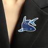 Elegant Marine Creature Enamel Brooch Cartoon Dolphin Manta Ray Alloy Lapel Pin Jewelry Gift For Adults Kids