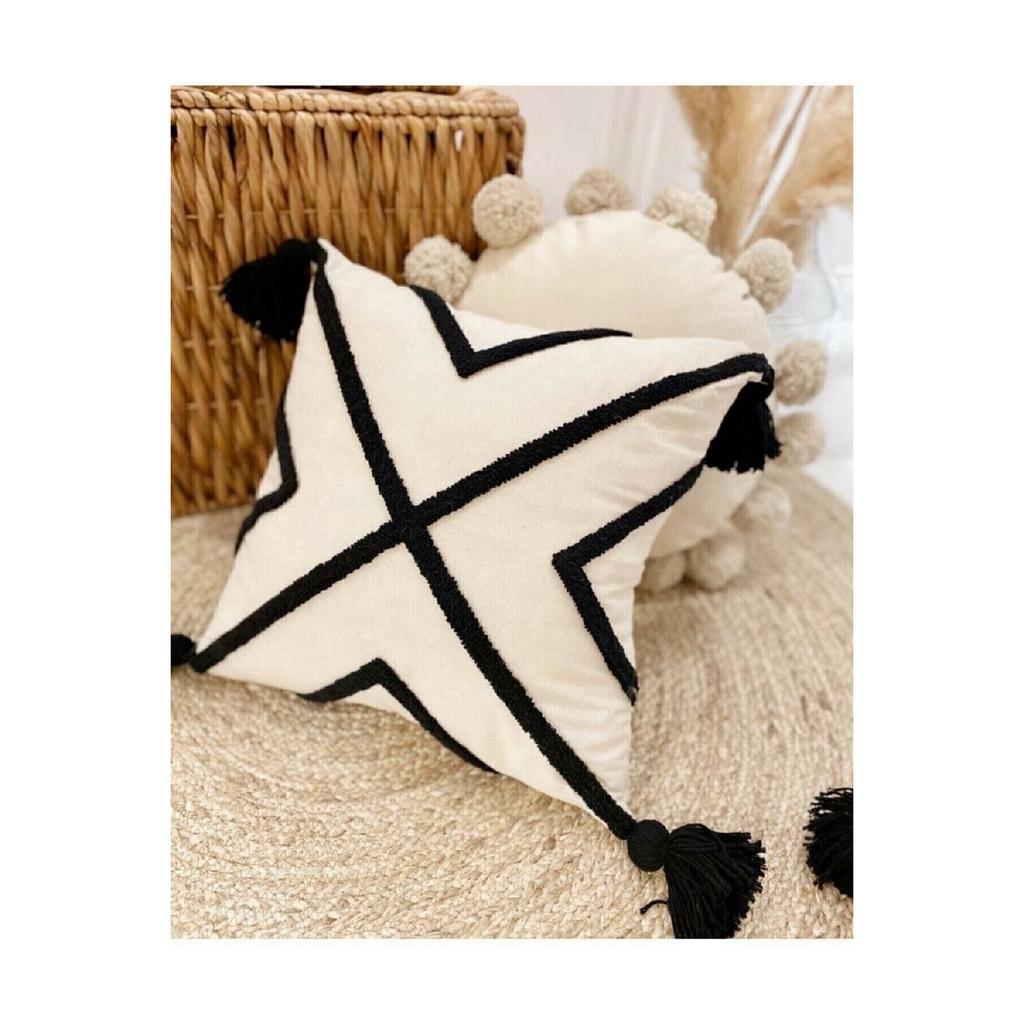 Throw Pillow Embroidered Punch Gift Ornament Handmade Handmade Punch Decorative Pillow Case